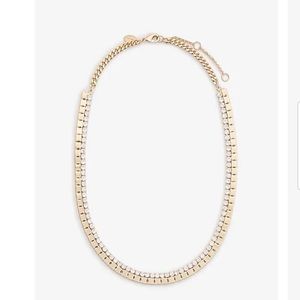 EXPRESS Rhinestone Chain Necklace